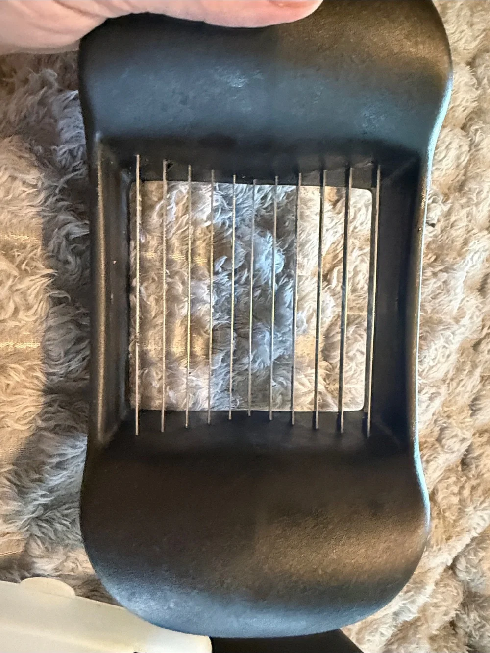 Pampered Chef Black Handheld Slicer with Stainless Steel Blades
